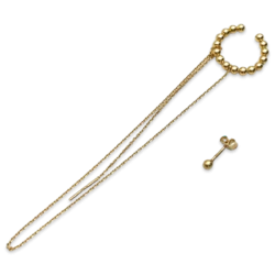 Сережки Berano - манжета позолоченная